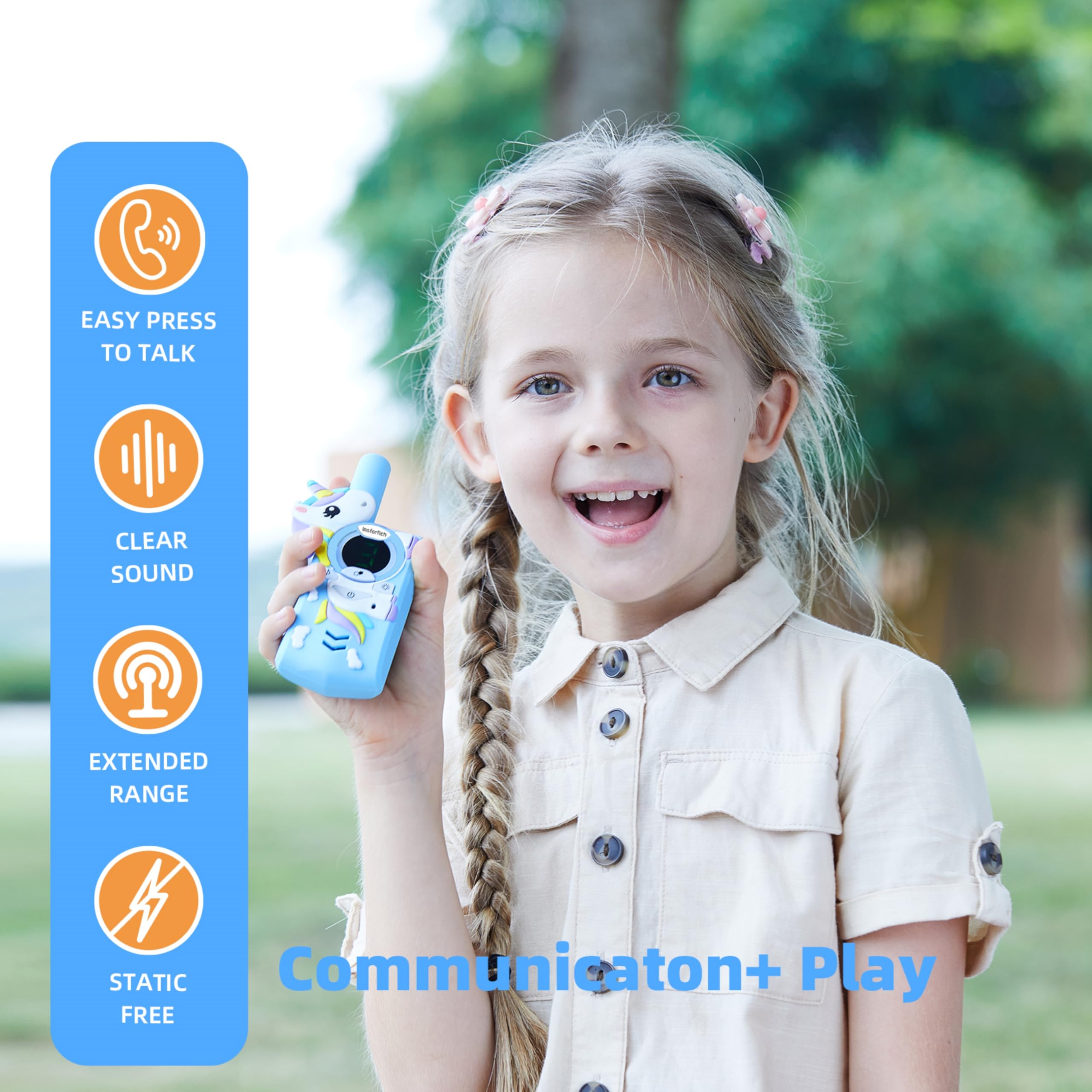 Juguetes para niñas de 3 a 12 años, walkie talkies para niños para senderismo al aire libre, radio de 2 vías, regalos para niños de 3 a 12 años, regalo de cumpleaños de Halloween 2