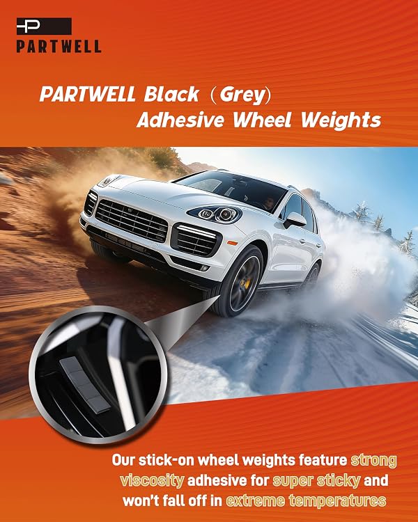 PARTWELL Adhesive Wheel Weights, 1/4 Oz, grey/5kg/11lb/roll, totaling 715 pcs. Steel Sticky Wheel Weights, Suitable for Full-Size Pickups, SUVs, Vans, and Passenger Cars. by PARTWELL - Image 7