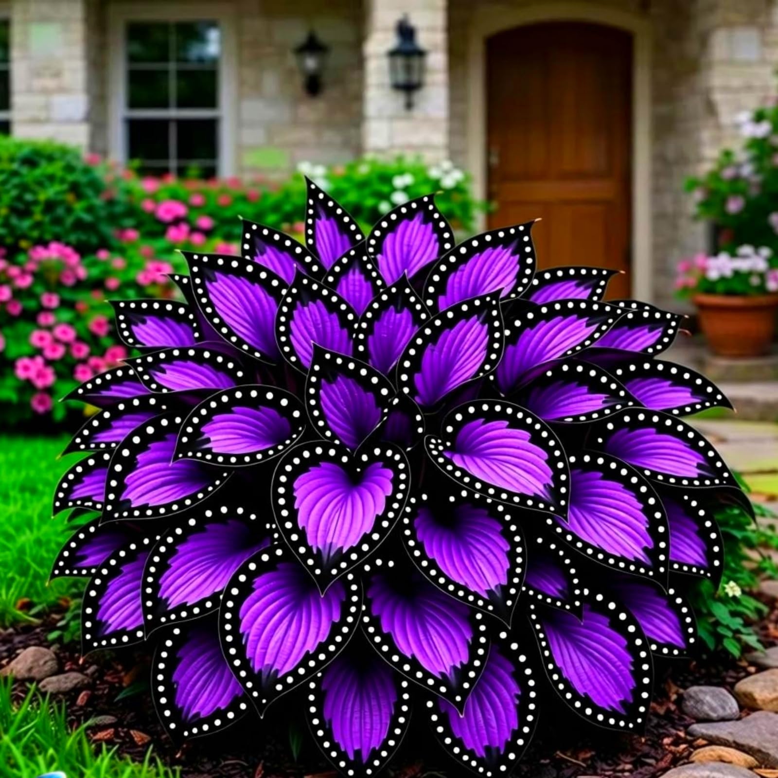 Perennial Hosta Bulbs, Fragrant Flowers, Suitable for Garden Plants, Landscape Design, Indoor and Outdoor Potted Plants-4 Bulbs-H