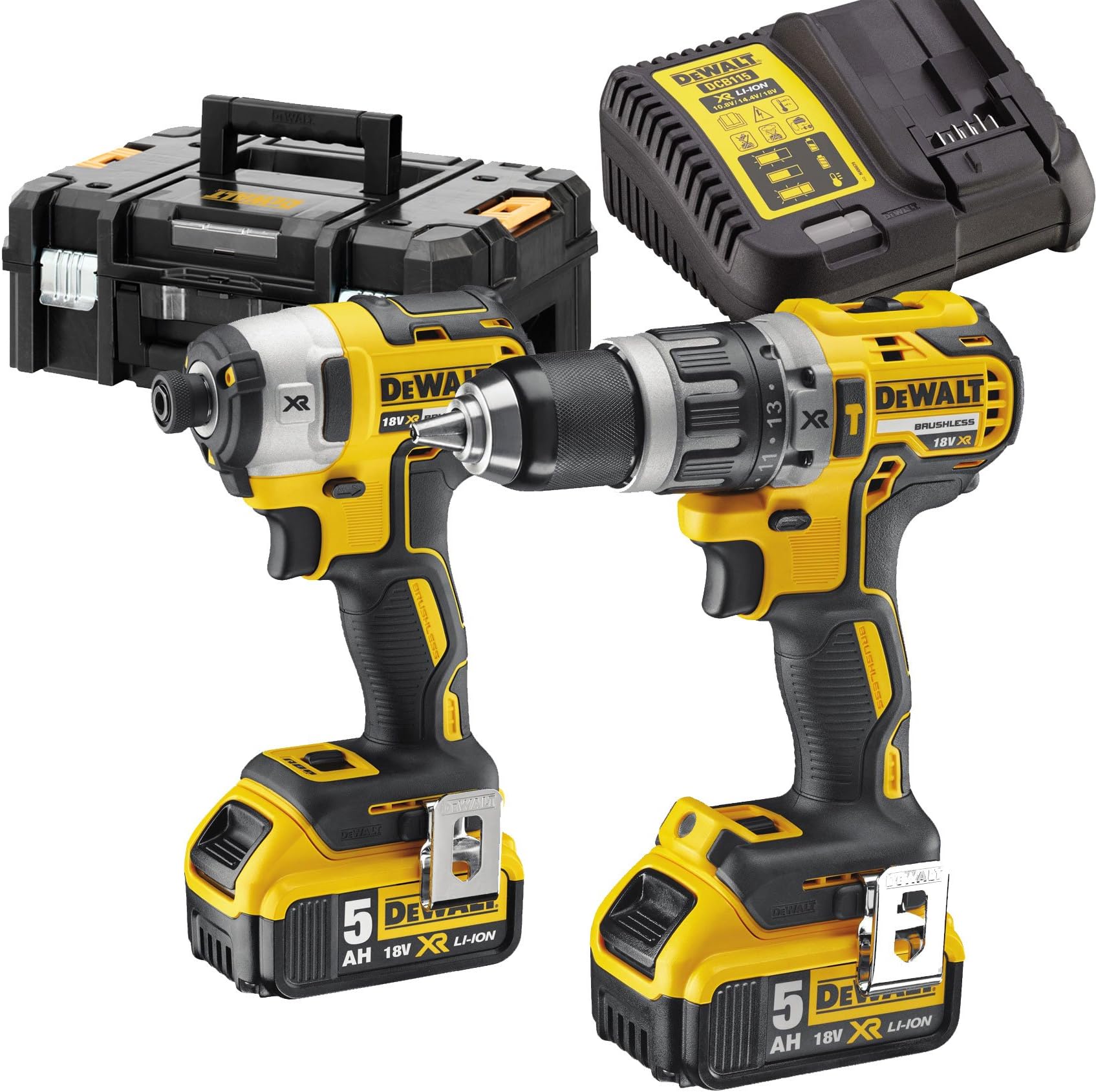 DCK266P2T 18v XR Cordless Combi Drill & Impact Driver TSTAK Kit 2 x 5ah Li-ion