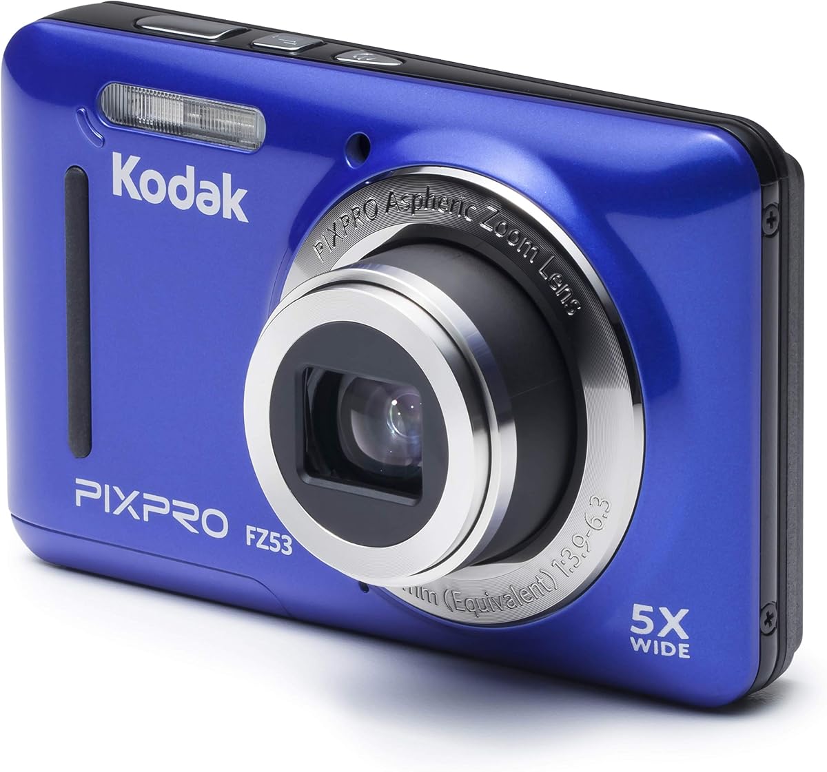 Kodak FZ53-BL Cámara digital de apuntar y disparar con pantalla LCD de 2,7", azul