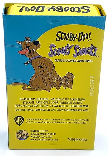Miniatura 6 de Boston America Scooby-Doo Scooby Snacks Caramelos con sabor a naranja, (1) lata deslizante coleccionable rellena de caramelos en forma de hueso