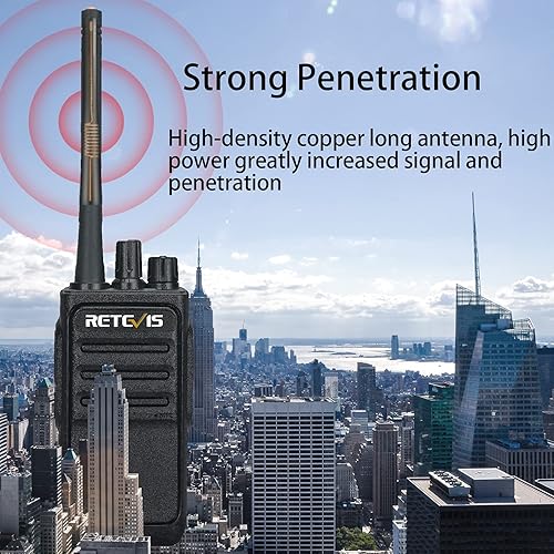 Miniatura 2 de Retevis Walkie Talkies RT17 de largo alcance para adultos, radios recargables de 2 vías con base de cargador USB, radio bidireccional ligera con
