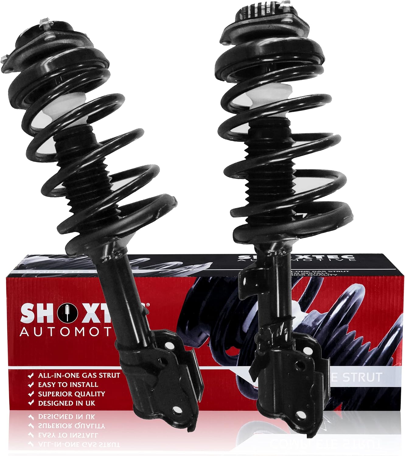 Shoxtec Front Pair Complete Strut Assembly Replacement for 2001 Infiniti QX4 1999-2001 Nissan Pathfinder Coil Spring Assembly Shock Absorber Repl. 171574 171573