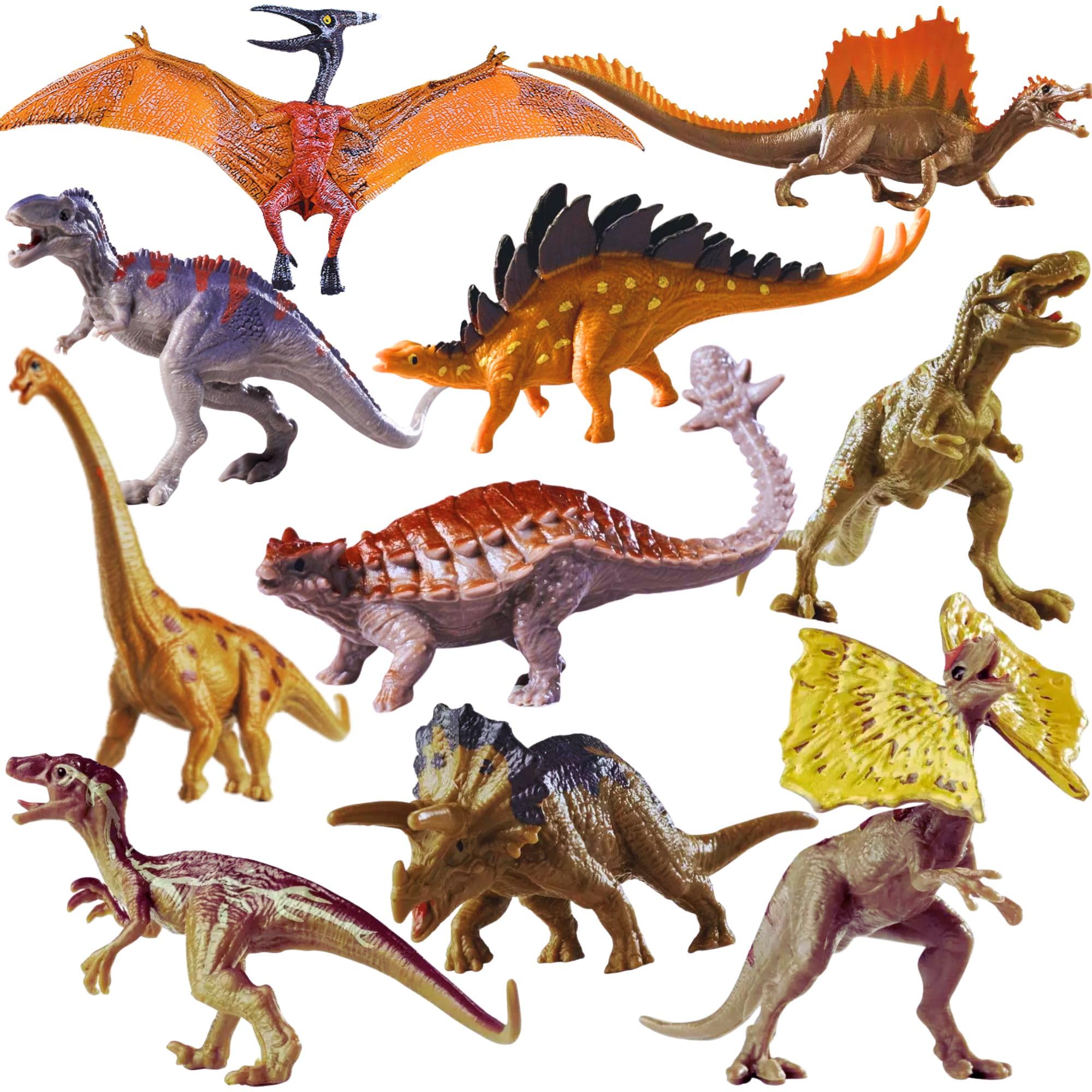 12PCS Realistic Dinosaur Toys for Kids | Prehistoric T-Rex Dinosaurs Miniatures Animal Toy for Boys & Girls Birthday Gift for Children Forest Dino Animals Figurine Learning | Decoration Items-picture-15