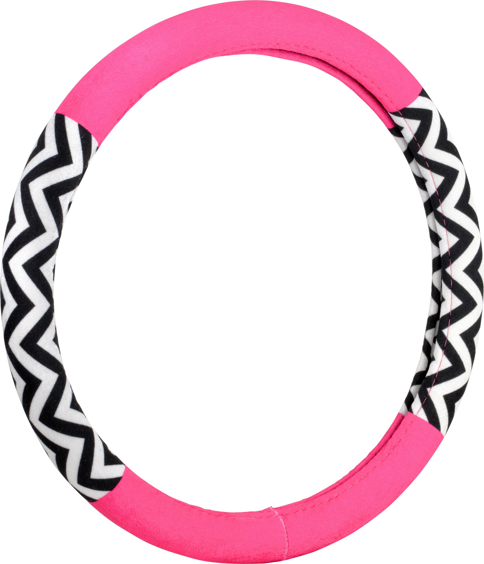 BELL Automotive 22-1-97179-9 Universal Chevron Color Block Hyper-Flex Core Steering Wheel Cover, Pink
