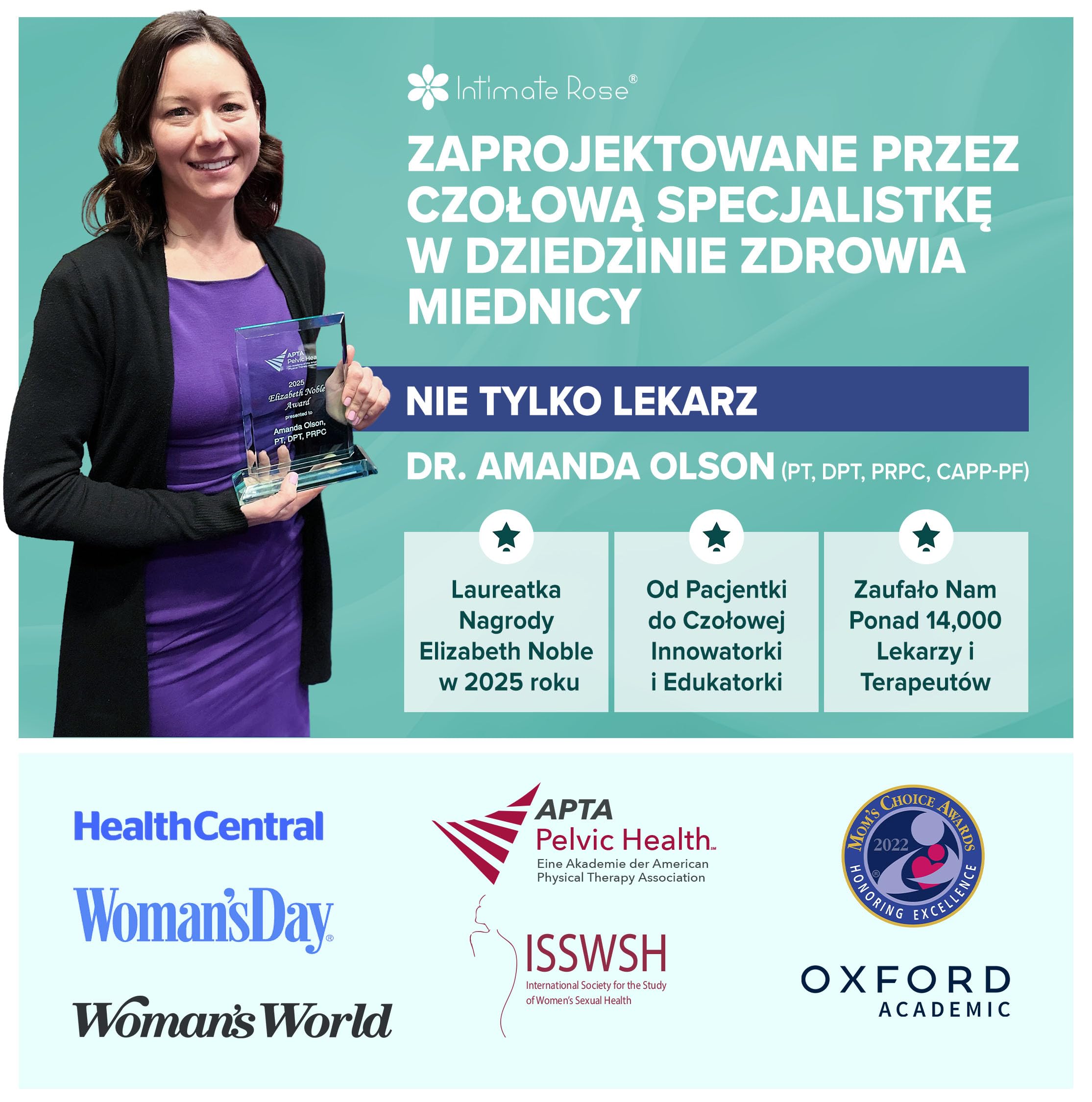 Intimate Rose Dilatory Silikonowe Rozmiar 1–4 – Medyczny Zestaw Dilatorów dla Kobiet | Do Terapii Dna Miednicy i Waginizmu, 4 szt.