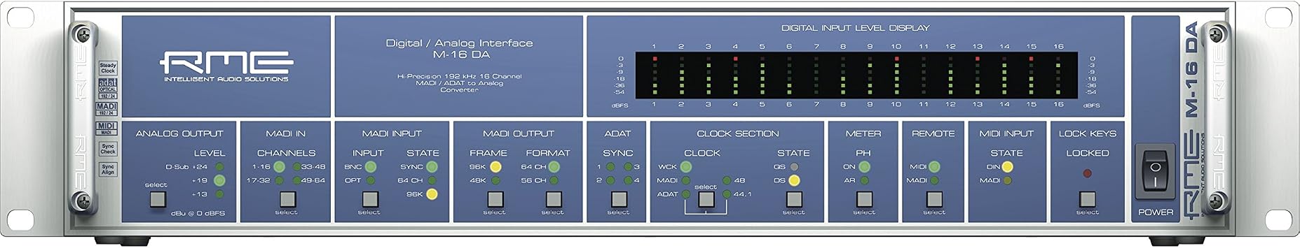 RME Audio RME-M-16DA 16-Channel High-End Madi & ADAT to Analog Converter