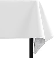 Vista 3 de Manteles de vinilo con reverso de franela, color sólido, calidad premium, impermeables., Plástico, Blanco