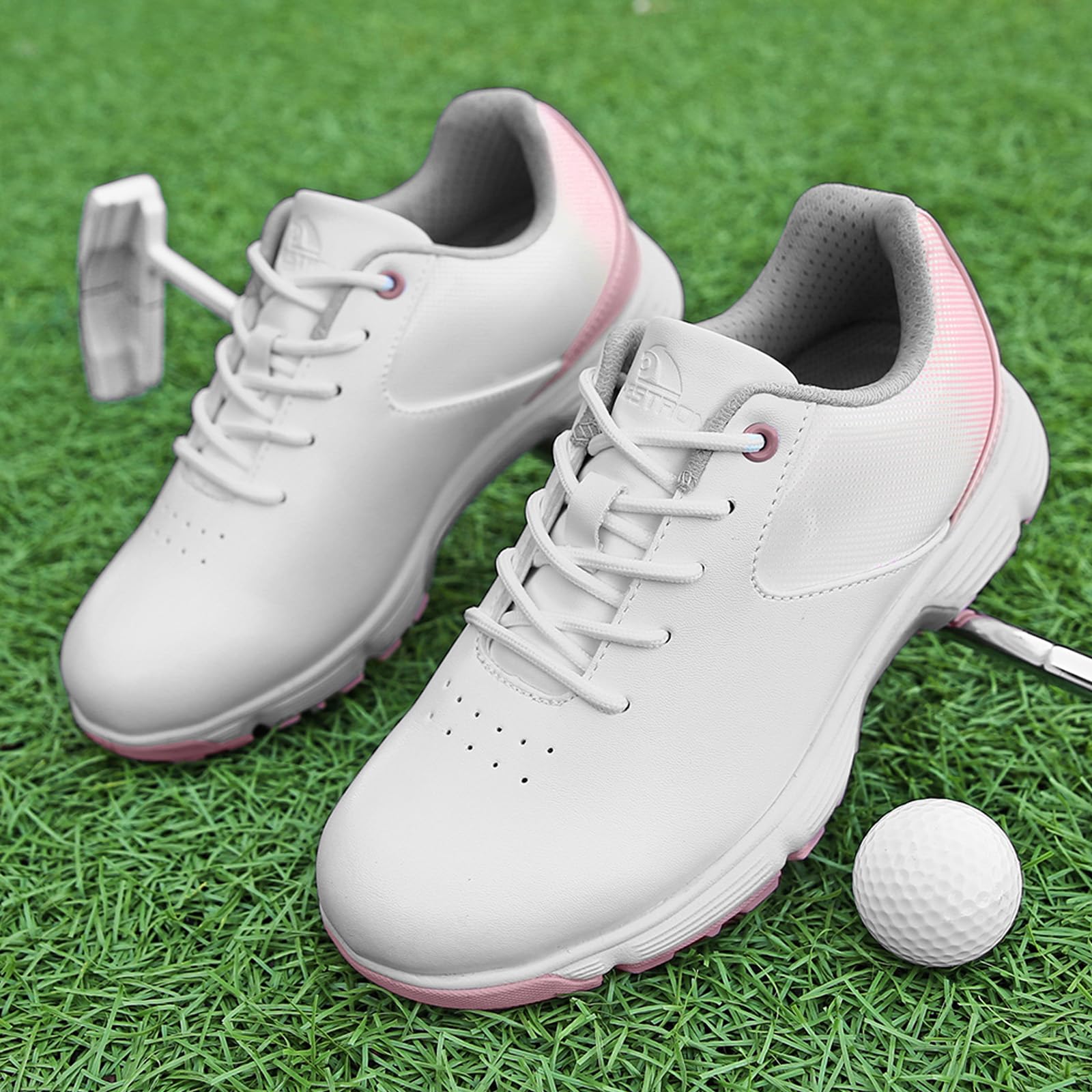 LZQpearl Chaussures de Golf à Crampons pour Femmes, Imperméables et Antidérapantes Tailles 36-43