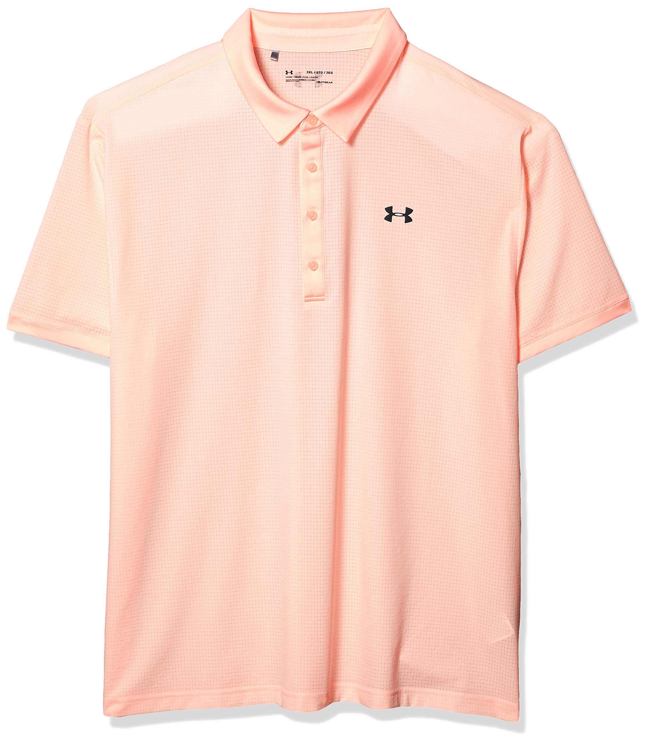 Under Armour Playoff Vented Polo, Peach Frost (845)/Pitch Gray, Large