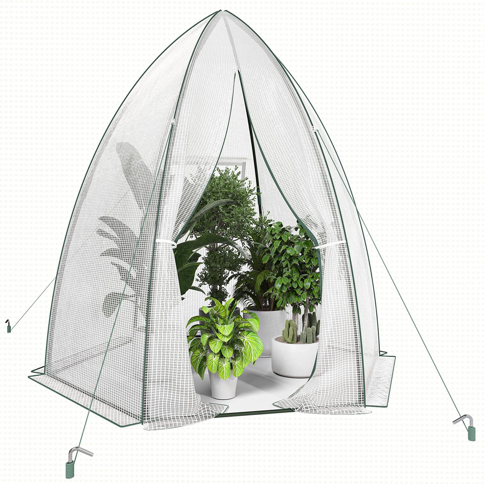 WOLTU Gewächshaus Foliengewächshaus 160x180cm, PE halbtransparente