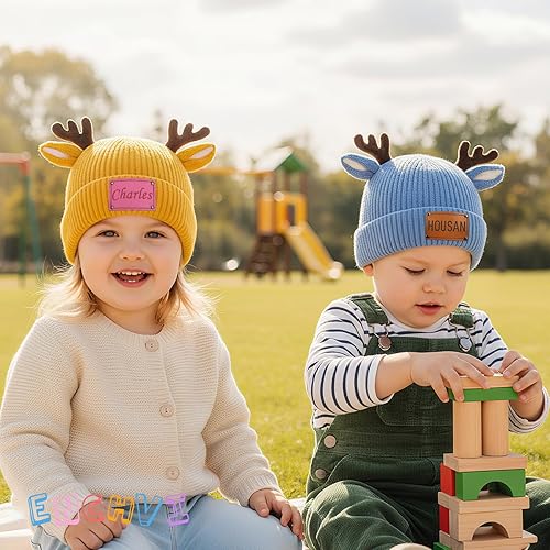 Miniatura 5 de Gorro personalizado para bebé recién nacido, gorro de ciervo personalizado de 12 a 36 meses, regalos personalizados para bebés para niños y niñas