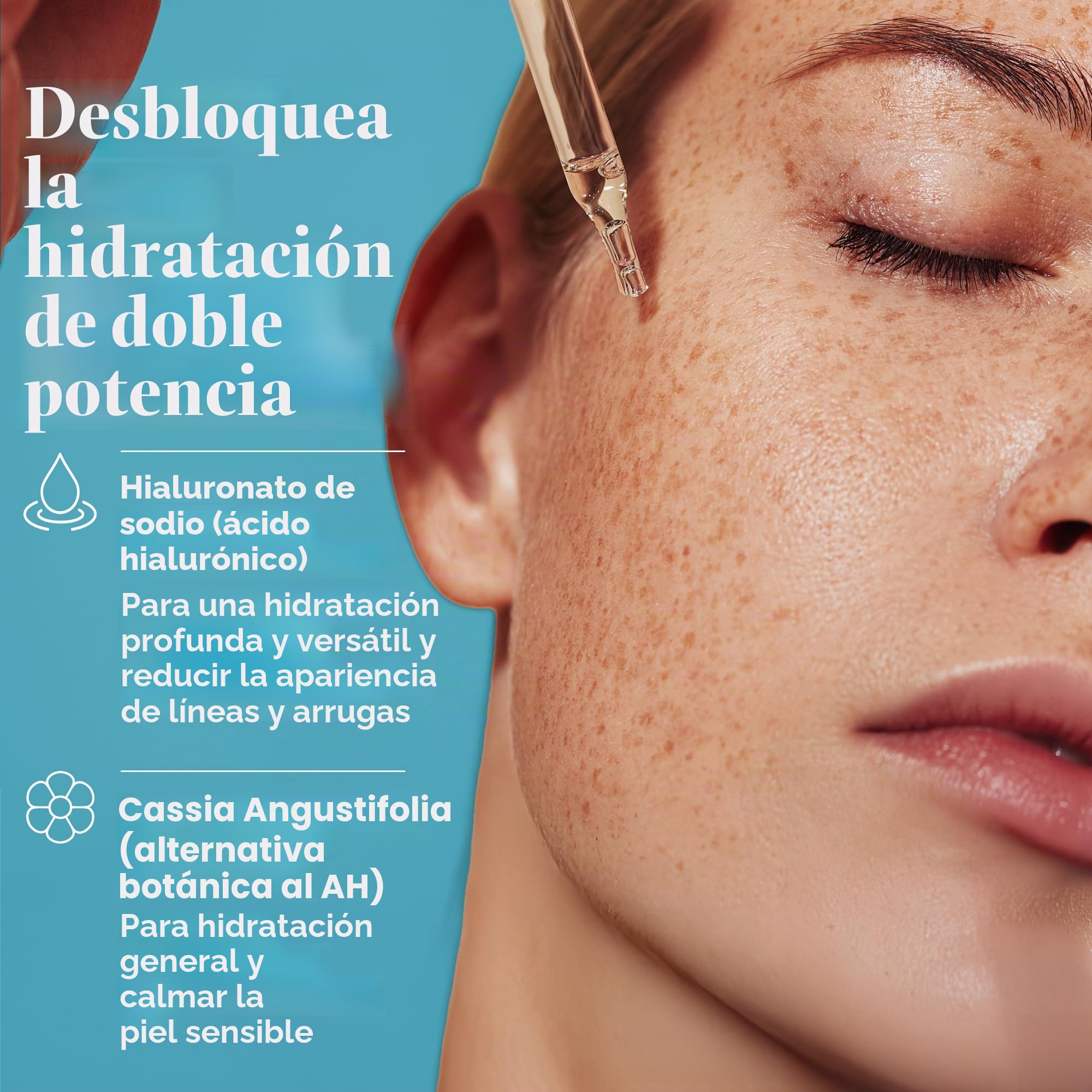 TrueSkin Naturals El suero de ácido hialurónico para la piel y la cara con la vitamina C, vitamina E, Aloe Vera orgánica, aceite de Jojoba orgánico