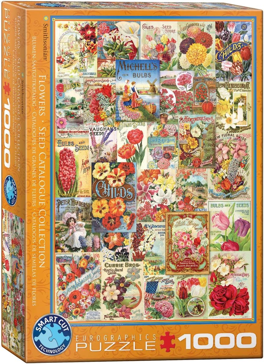 Flowers Seed Catalogue Collection 1000-Piece Puzzle