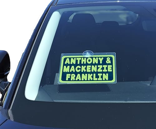 Miniatura 2 de Suction Cup Student Pick-Up Sign  Car Rider Tag  Student Name Tag  Carpool Tag  Student Identification Tag  School Pickup Sign