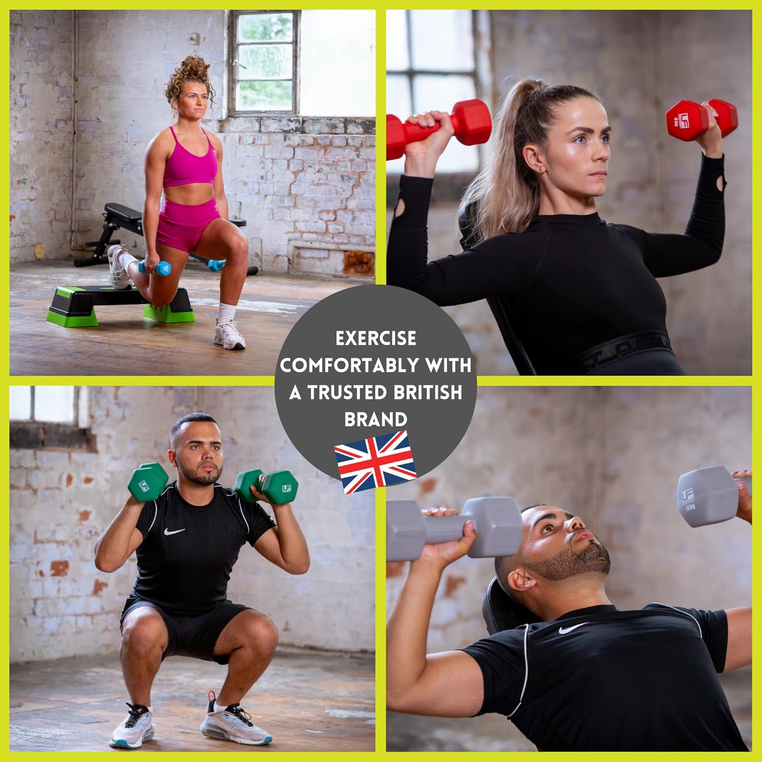 Neoprene Covered Hex Dumbbells Fitness (Pair) Purple 2 X 1kg