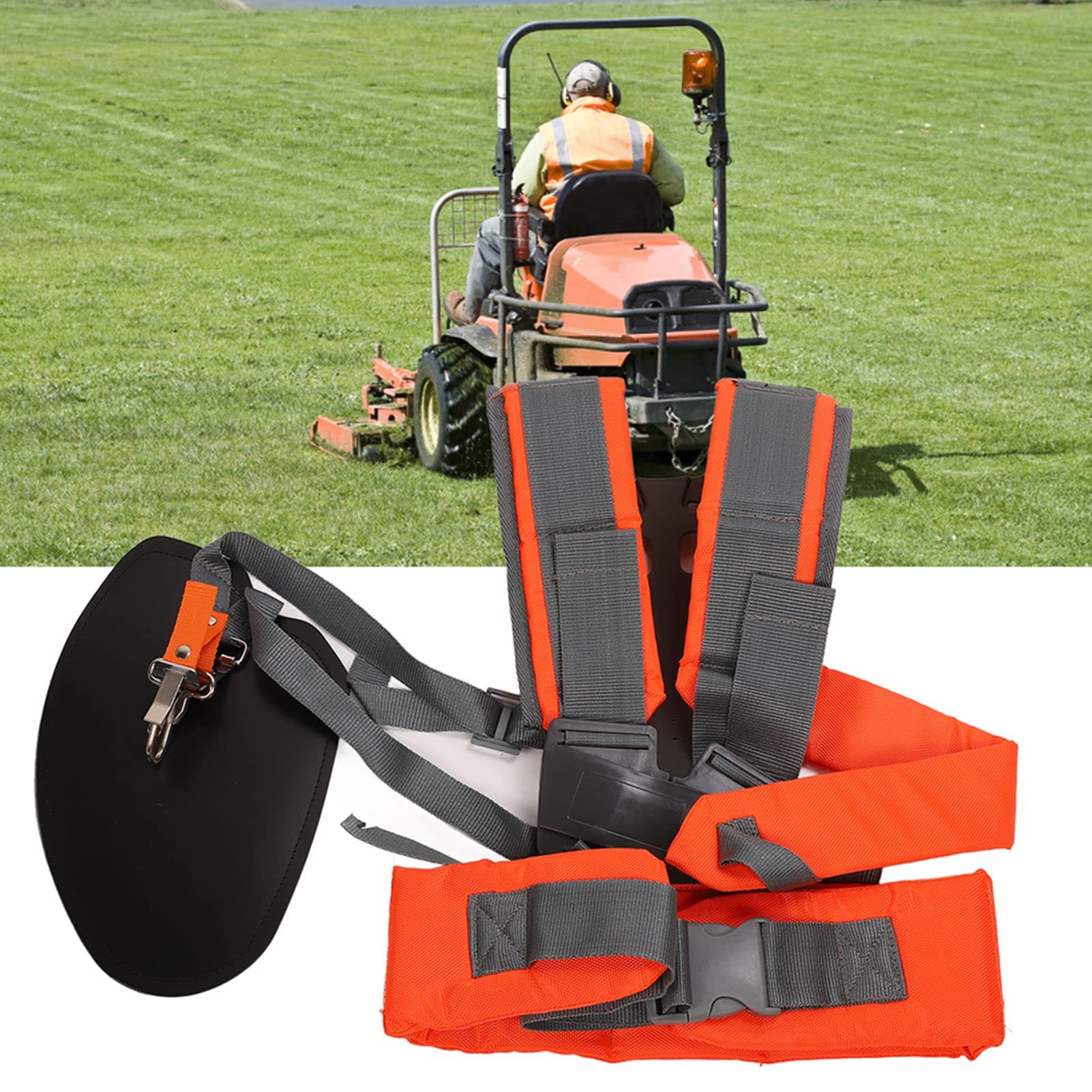 Correa de Hombro Universal para Recortadora, arnés de podadora de césped de Tela Oxford de Nailon con cinturón Ajustable Flexible para desbrozadora o jardinería