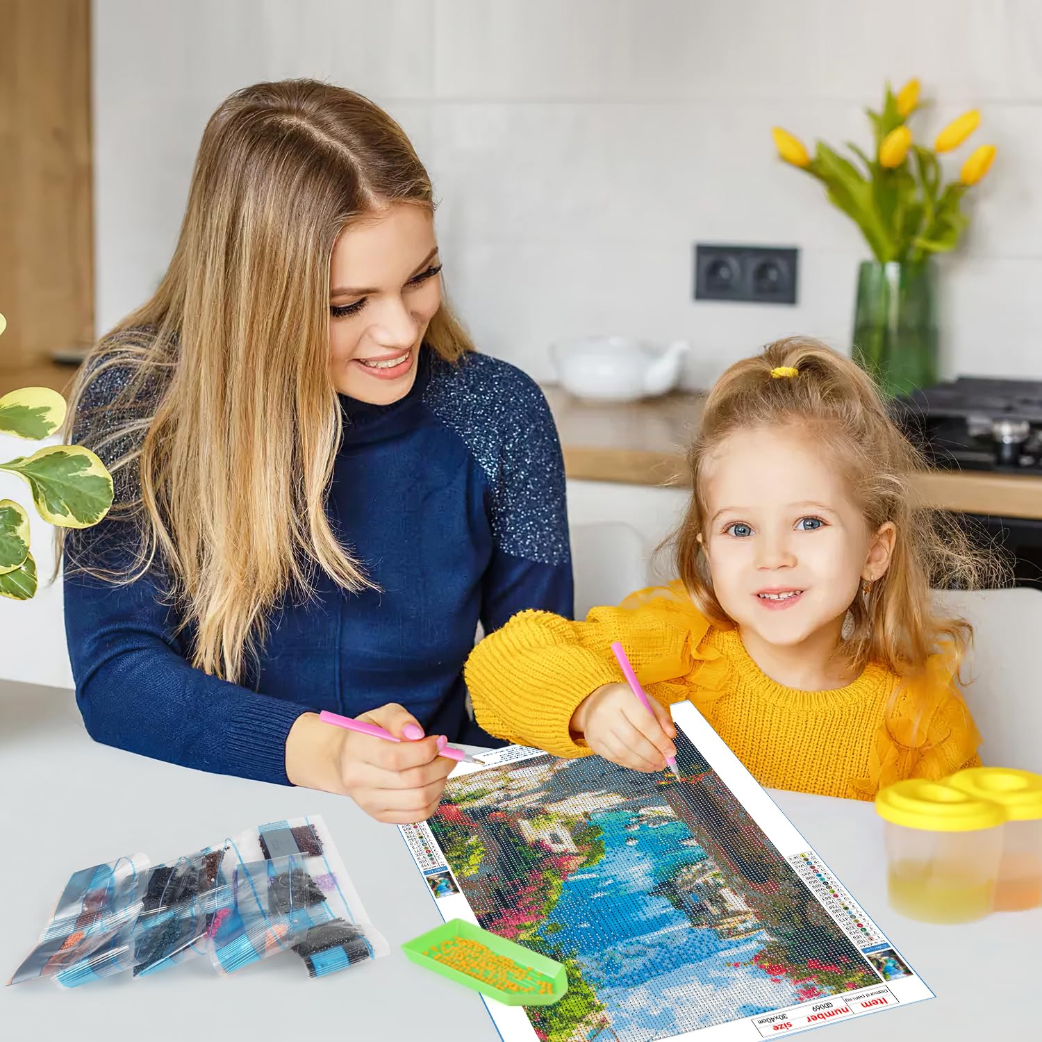 DIY 5D Diamond Painting Kits Complet Sunset Beach Paysage Full Drill Diamant Peinture Numéros Kit Point De Croix Strass Broderie Diamant Art Craft