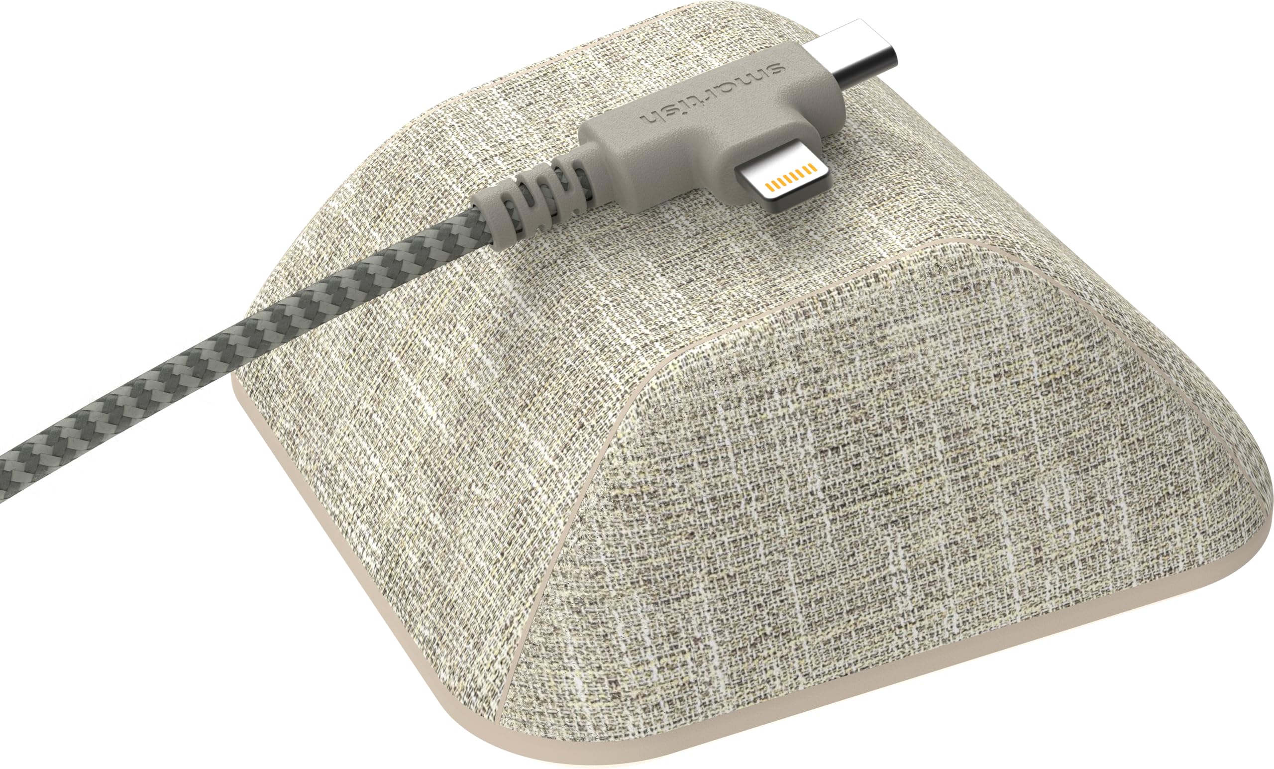 Smartish Cable Wrangler and Charger Bundle - Cable Wrangler Organizer with 2-in-1 USB-C to USB-C/Lightning Cable Fast Charger 100W - Lightly Toasted Beige