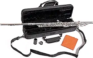 New! Herche Superior Flute M2 Upgraded! | Professional Grade Musical Instruments for All Levels | SOLID NICKEL-SILVER | Complete Set, Shoulder Carry Case, Cleaning Rod, Tenon protectors, Service Plan