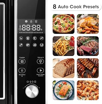 Air Fryer Oven Combo, Uten High-power Deep Air Fryer Oven Grill, Up to 400F, 1800W, Digital Display, Fast Heat up/Time Control and Bonus Cookbook