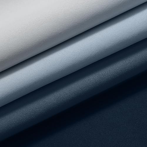 Miniatura 5 de SimpleHome Cortinas degradadas para oscurecer la habitación de la sala de estar, con bolsillo para barra, gradiente de color azul marino a blanco