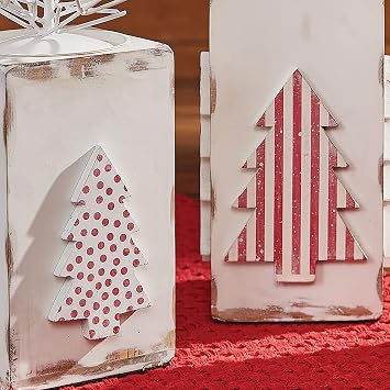 Park Designs Tree Pillar Candle Holder Set of 3, Wood