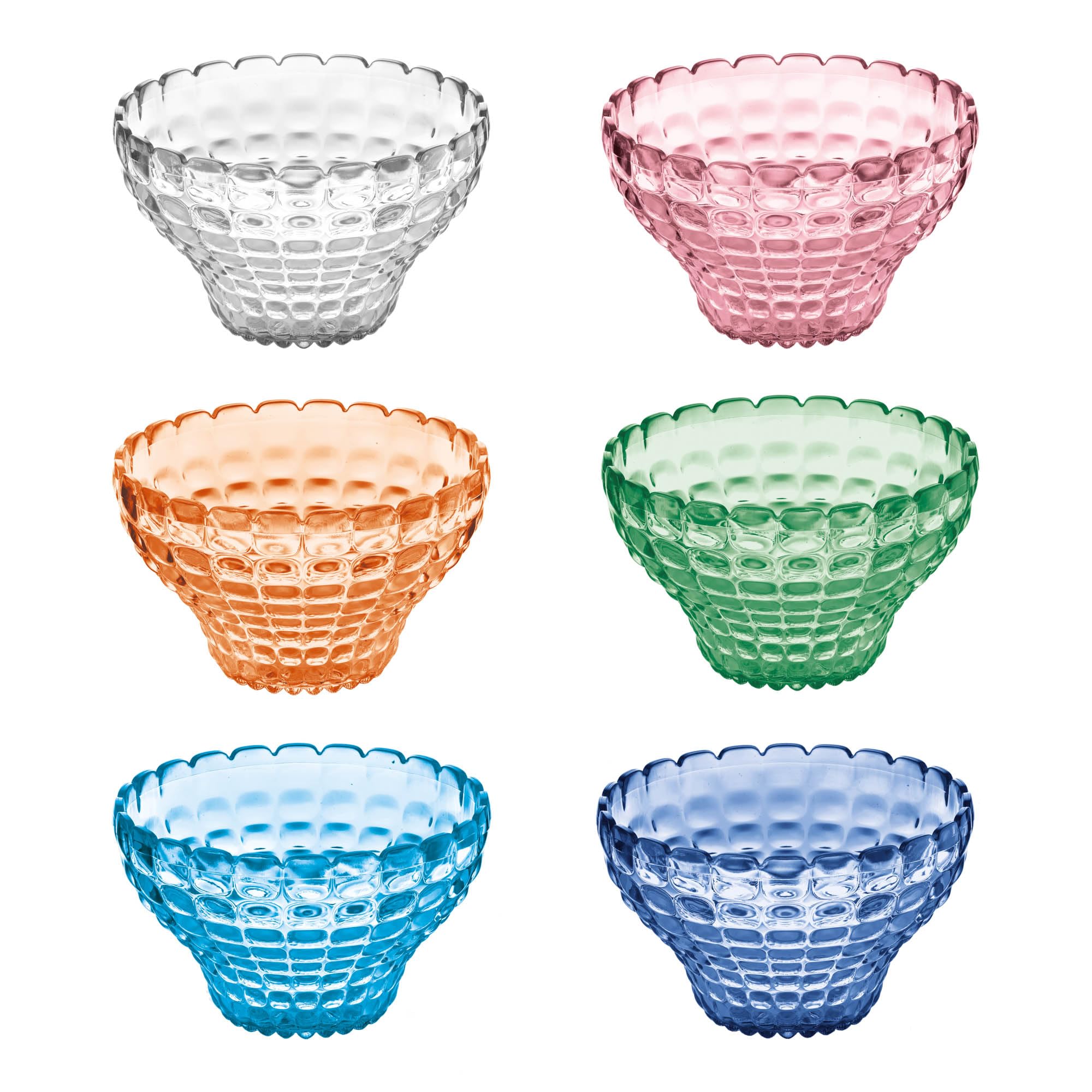 Guzzini Lot de 6 conteneurs 12 cm TIFFANY solution anti-gaspillage restes