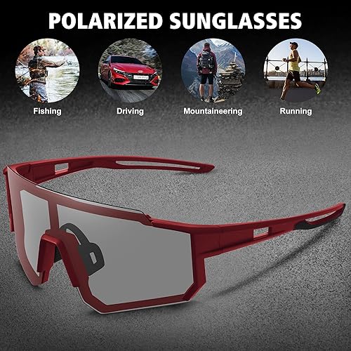 Miniatura 285 de STORYCOAST Lentes de sol deportivos polarizados para hombres y mujeres, para conducir, pesca, ciclismo, bicicleta de montaña, protección UV400