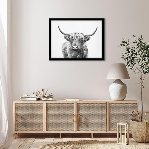 Vista 529 de Americanflat - Marco para póster de 71 x 74 cm con plexiglás pulido, portarretratos negro de madera industrializada, Epic Collection, marco ancho