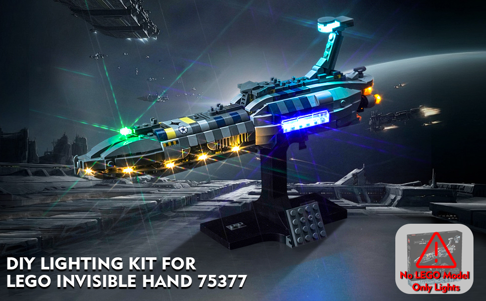BrickBling LED Light Compatible with Lego Invisible Hand 75377
