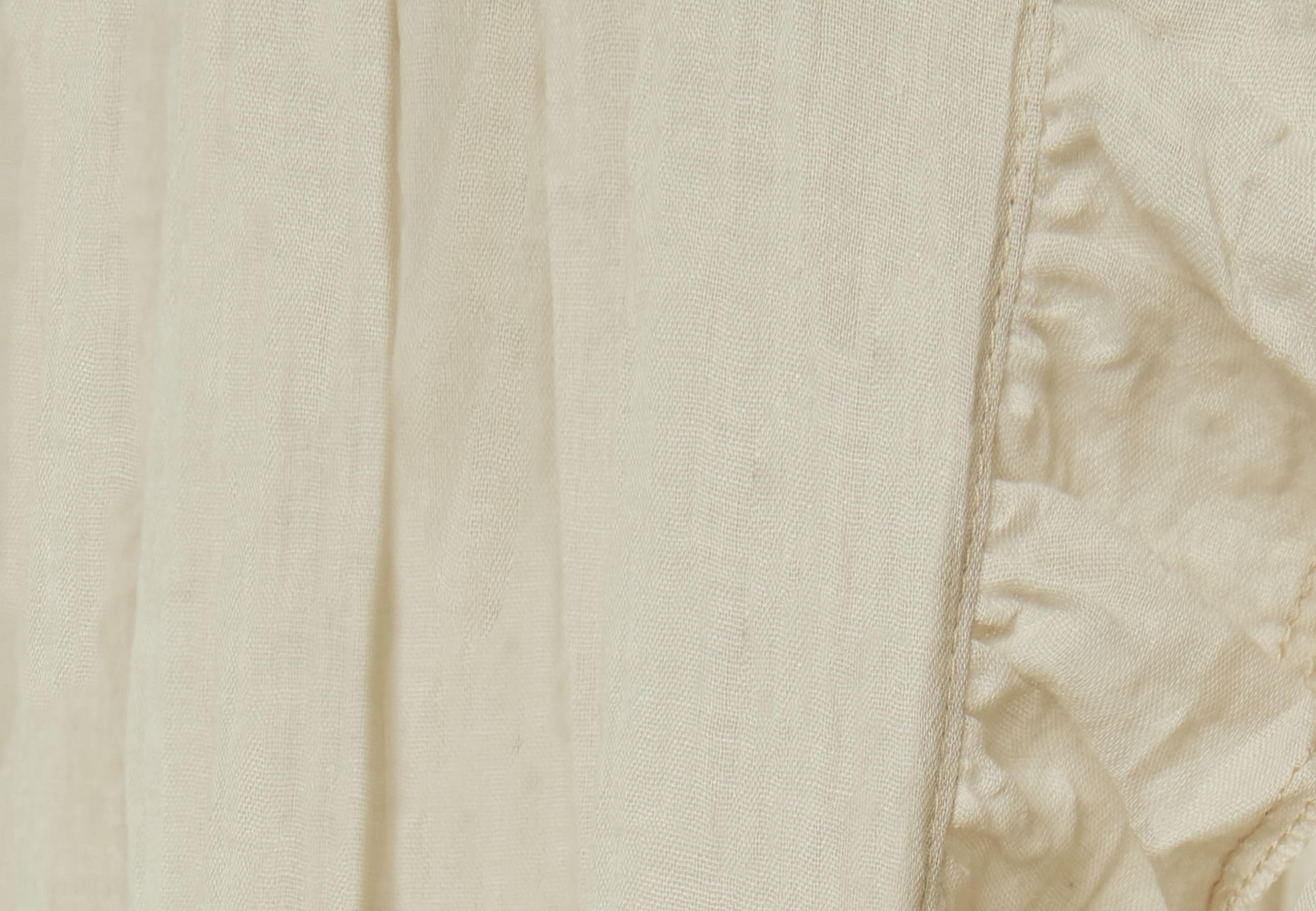 Jollein Baldachim Vintage Ruffle Nougat - wysokość 245 cm - baldachim do łóżeczka dziecięcego - beżowy