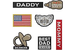 7 Hook & Loop Tactical Funny Patches for Parents