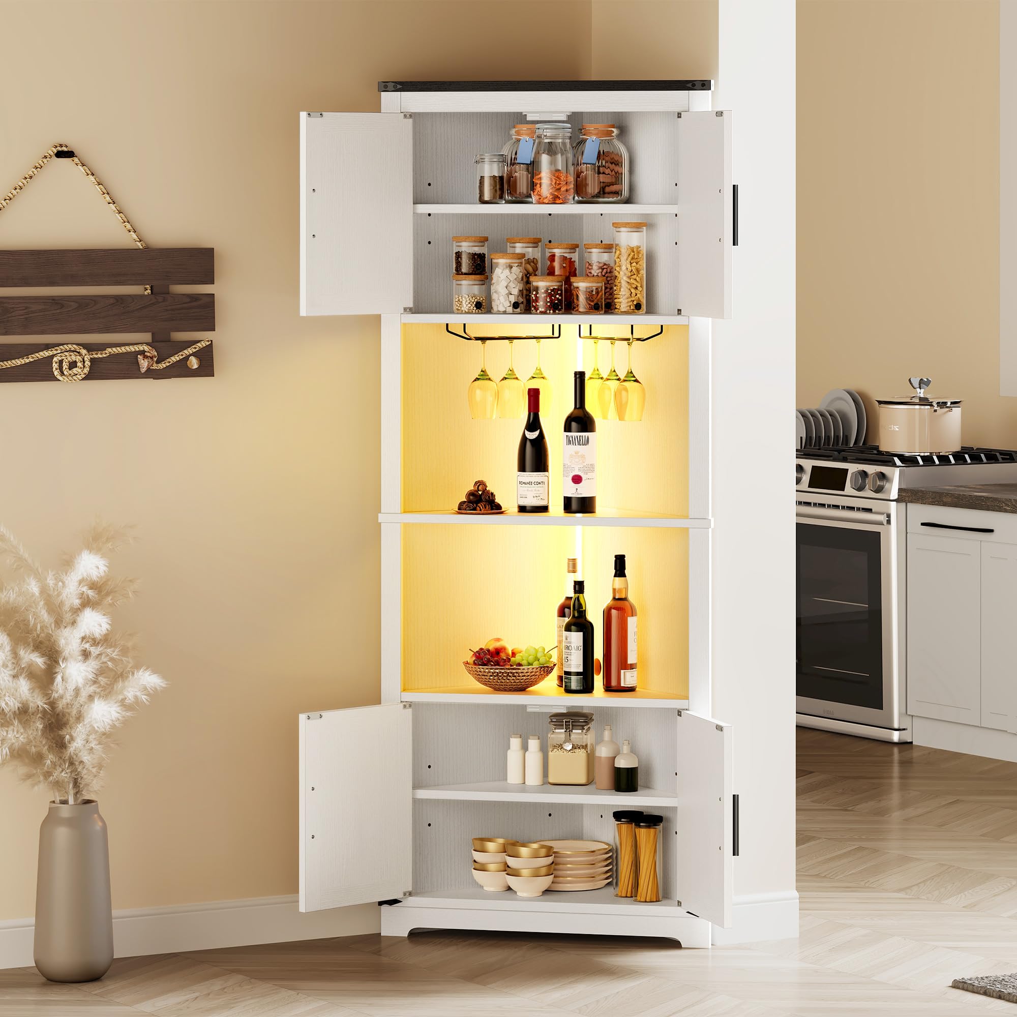 Snapklik.com : YITAHOME 70" Tall Corner Cabinet