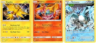 Pokemon Articuno Moltres Zapdos Legendary Card Set - Roaring Skies - Lost Thunder - Hidden Fates - 3 Rare Card Lot