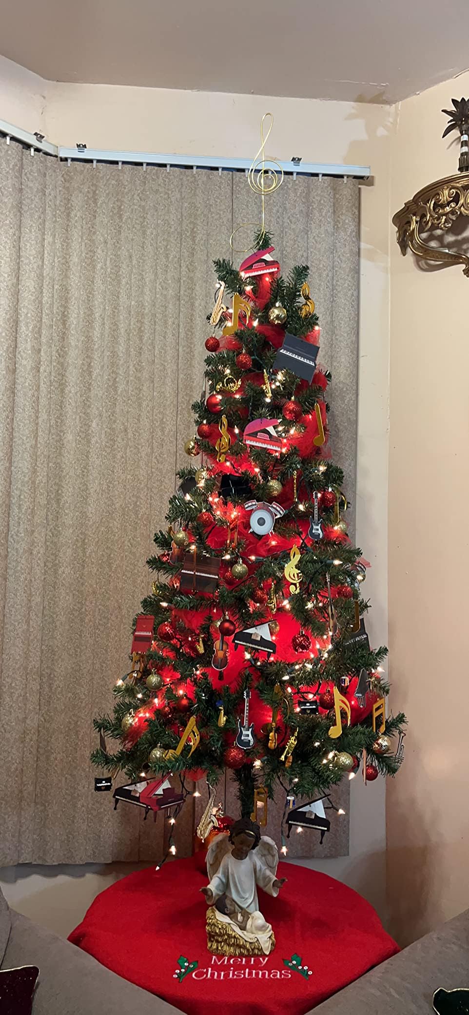 Treble Clef Christmas Tree Topper For Music Themed Christmas Tree