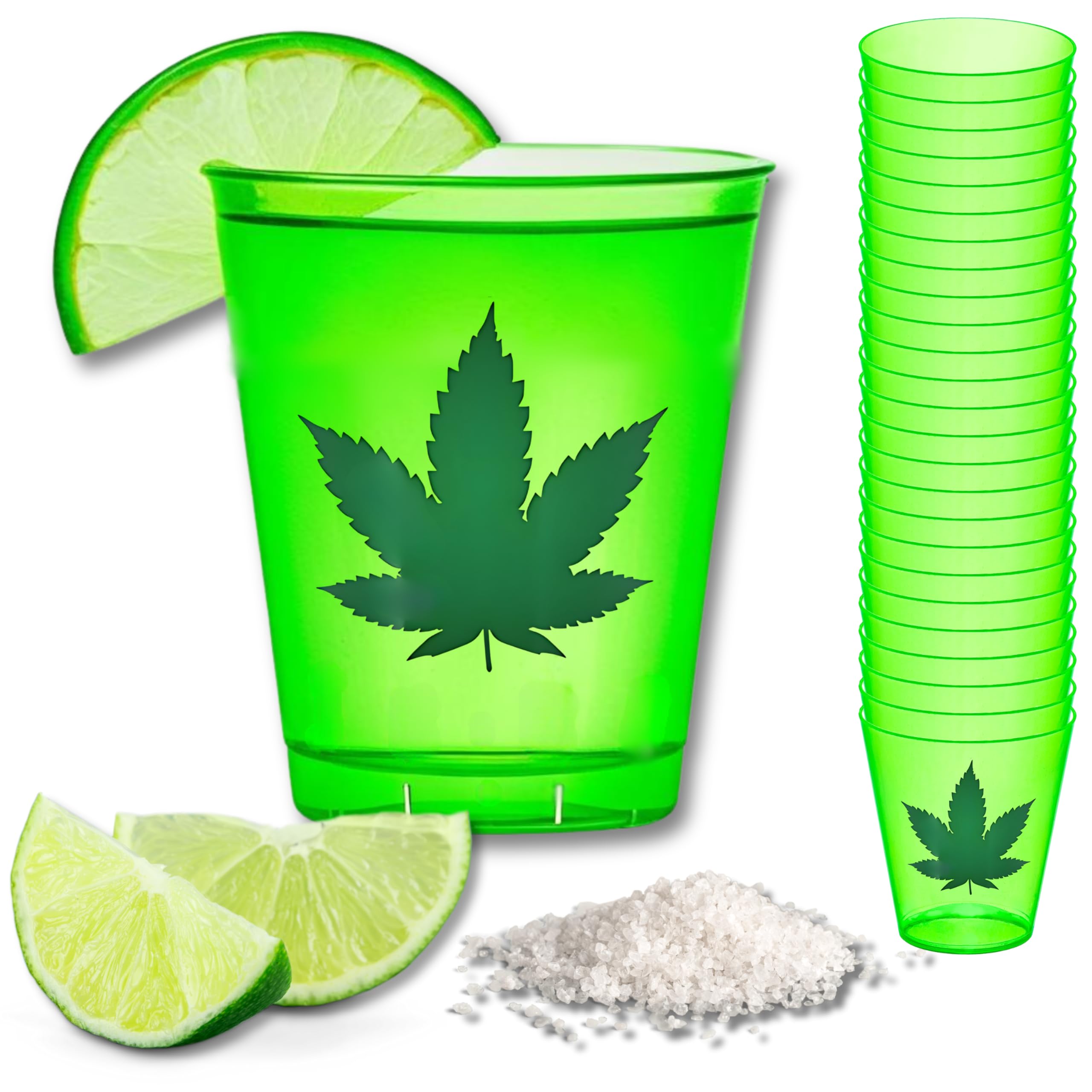 Stumbelina 420 Party! Marijuana Leaf Plastic Shot ...