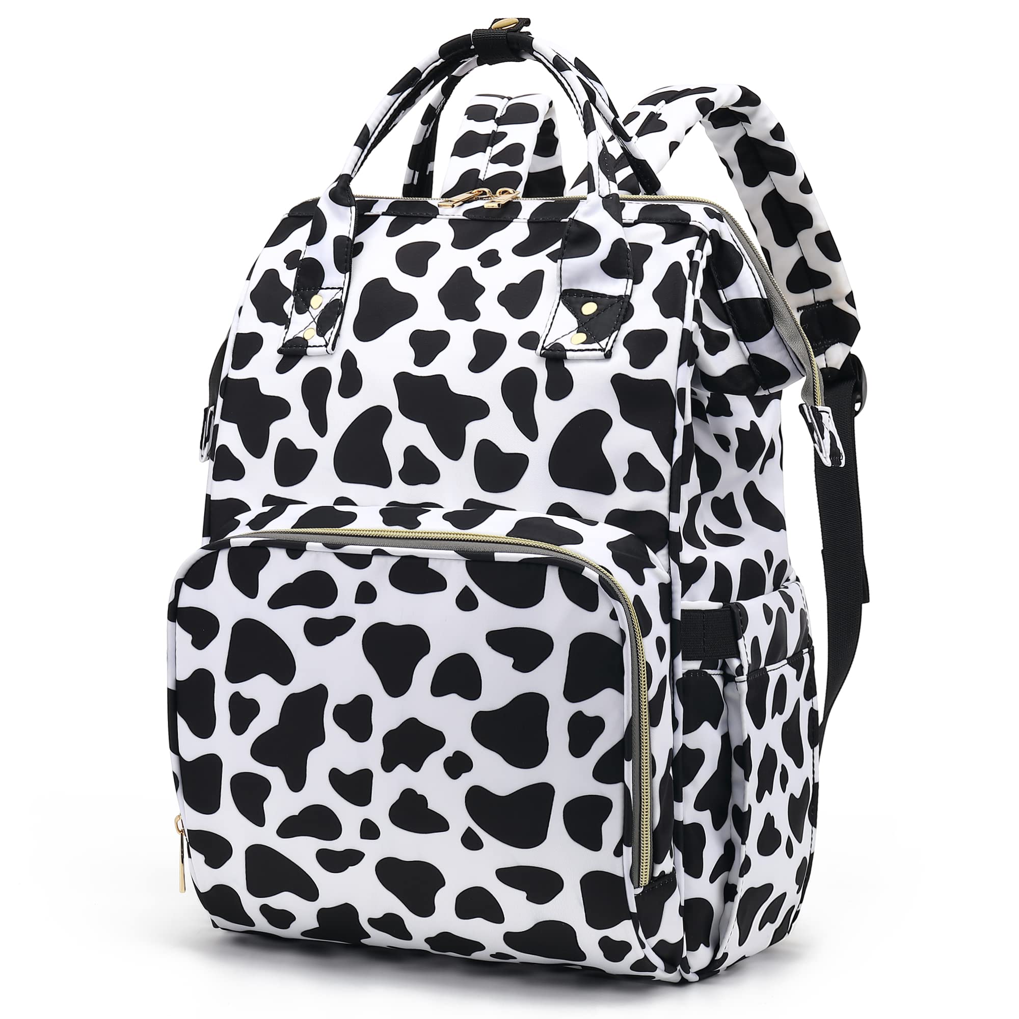 Yusudan Cow Print Laptop Backpack for Womens Girls, College Backpacks School Bag Bookbag 15.6 Inch Computer Backpack