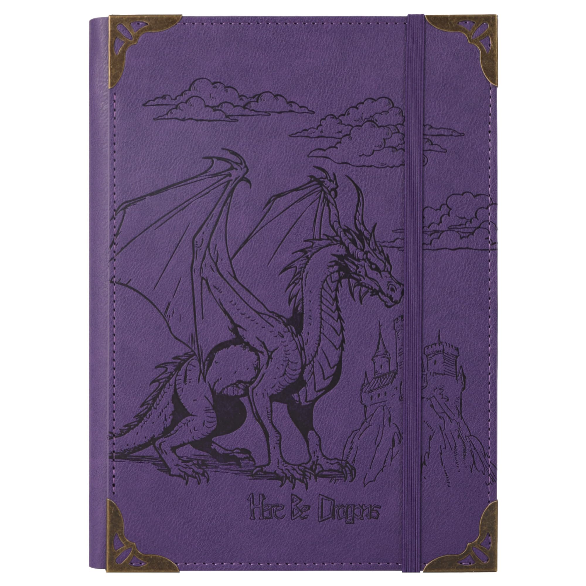 TIEFOSSI A5 Binder 6 Ring Notebook for Women Men, Hardcover PU Leather Journal, Dragon Vintage Journal for Boys, College Ruled Notebooks for School,