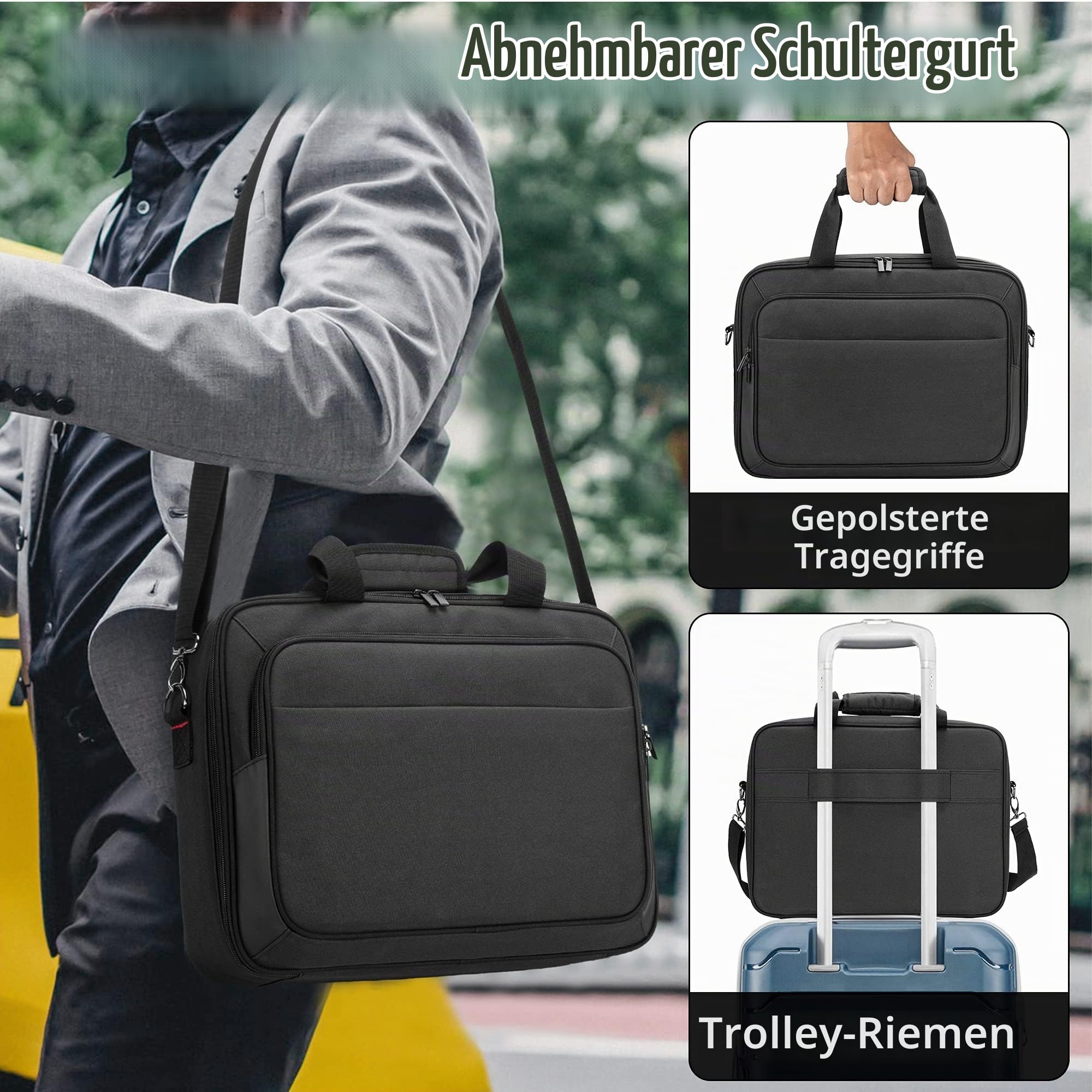 samdew Einlagige Aufbewahrungstasche für Tragbare Mobile Drucker | Kompatibel mit HP Tango/Tango X, HP Officejet 250/200, Trage Tasche für Druckermit Laptop Schicht(bis zu 14"), Trolley Gurt