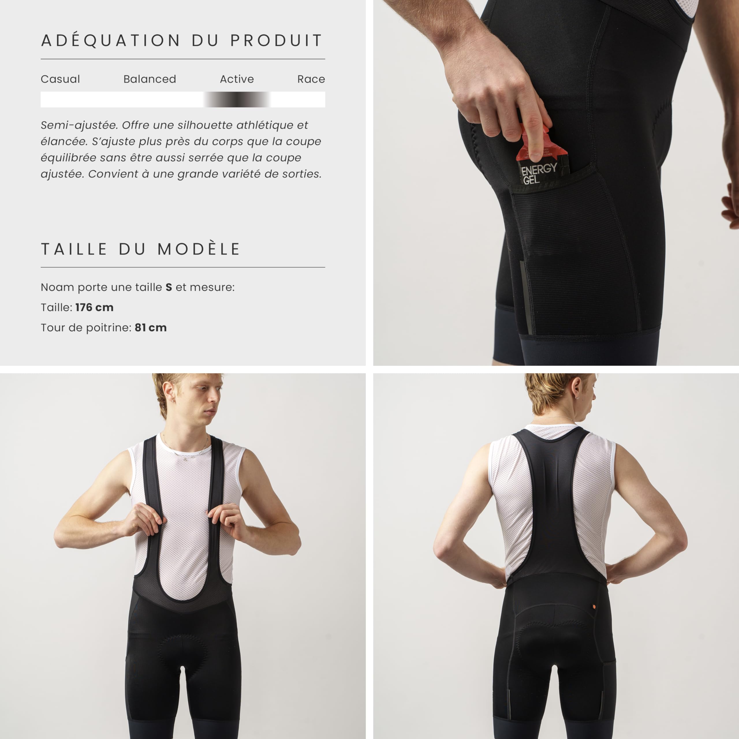 GripGrab Cuissard Velo Homme Ride à Bretelles Rembourré Gel pour Cycliste Vêtements de Cyclisme Velo Route VTT