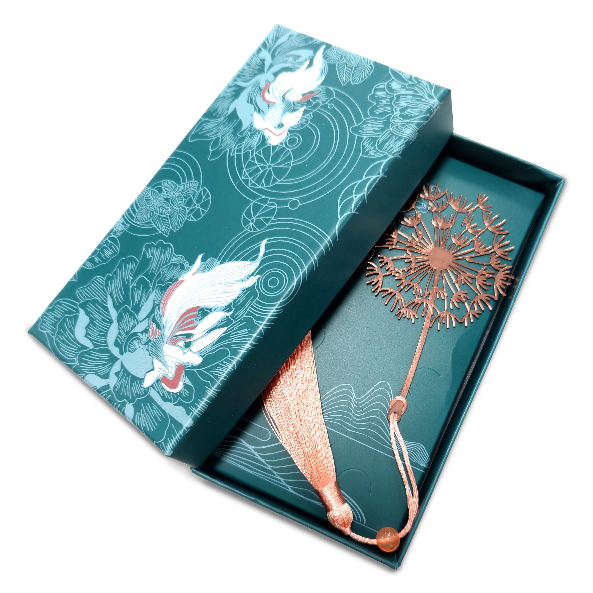 Exquisite Rose Gold Dandelion Bookmark Set with Elegant Gift Box, Metal Bookmarks for Women, Stylish Book Mark and Reading Accessories, Unique Book Gifts and Gifts for Book Lovers Women