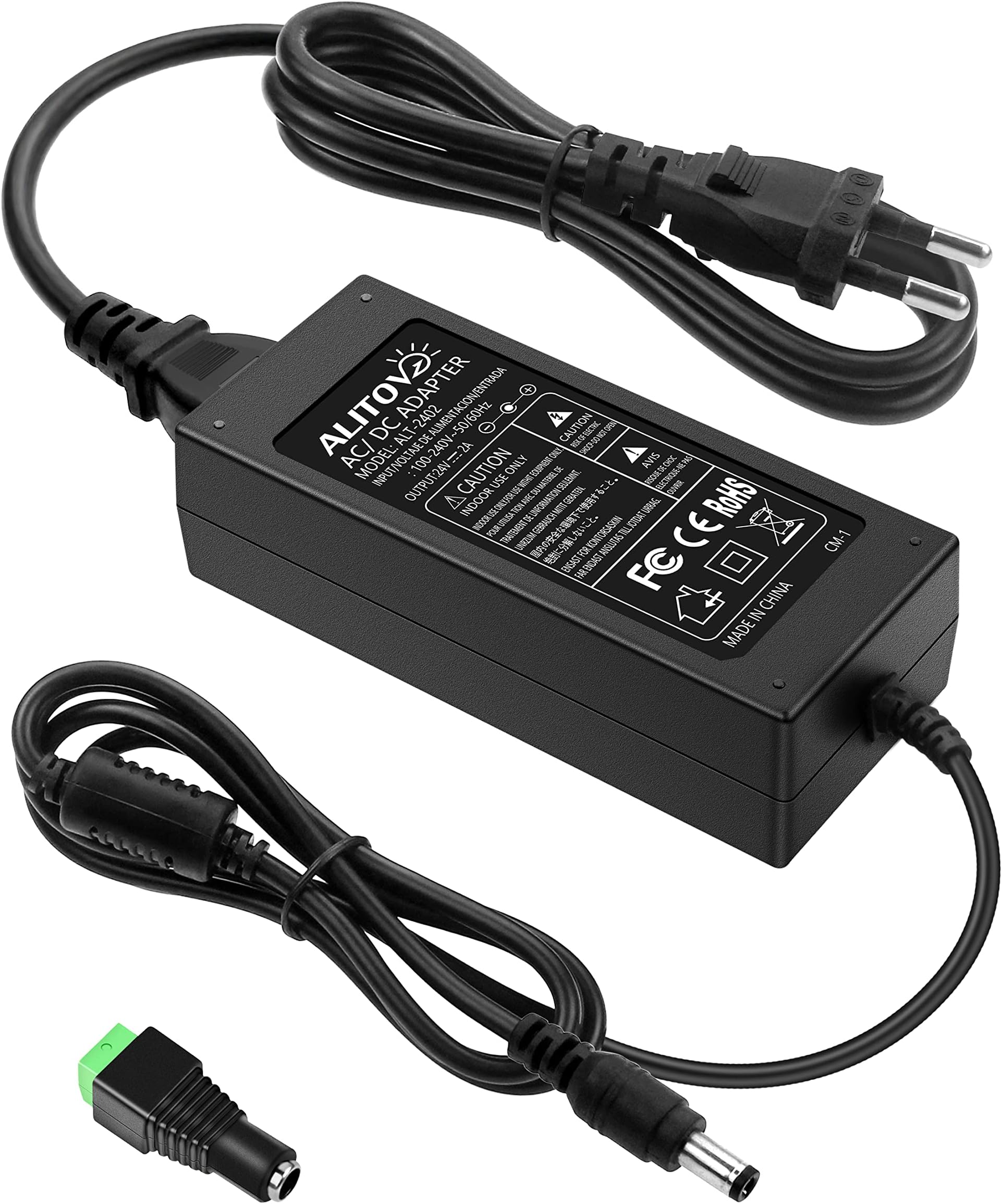 Cpolebev Netzteil 12V 1A – 15W Adapter Mit EU-Stecker Für LED Streifen, Router, Audio
