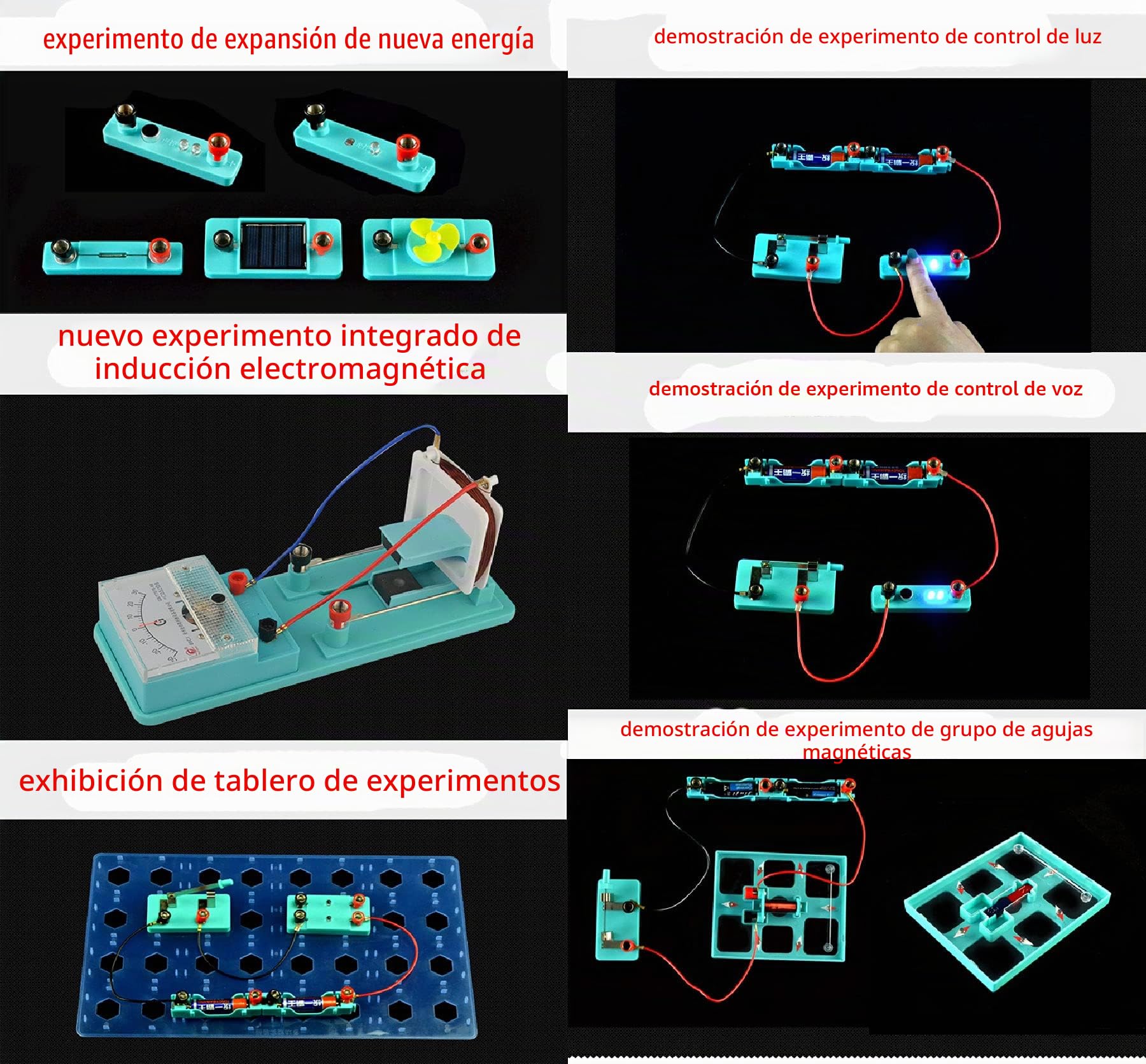 Kit de Circuito Eléctrico de Física Stem Circuito Electrico Escolar para Niño Juegos de Experimentos para Niños de Estudiantes Secundarias