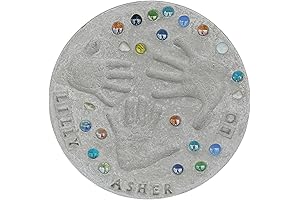 DIY Concrete Stepping Stone Kit: Capture Memories on 14-Inch Gray Stepping Stones