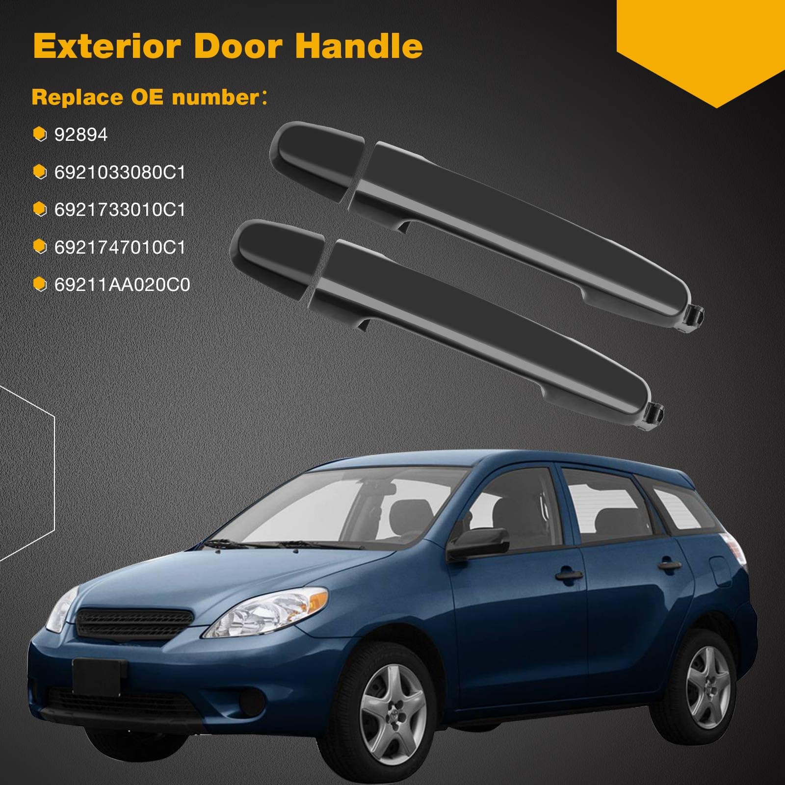 4 Manija Puerta Juego Manijas Interiores Para Toyota Corolla