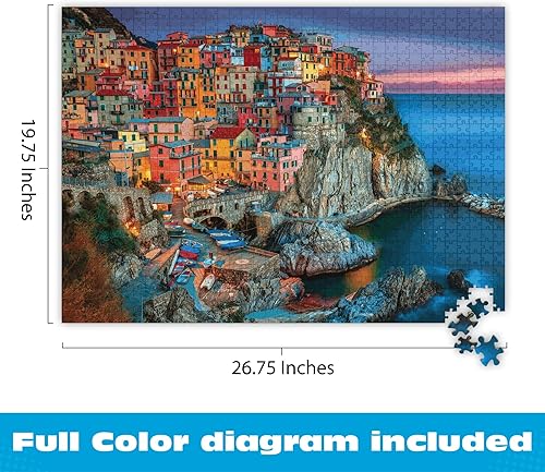 Miniatura 3 de Rompecabezas Buffalo Games Signature Series: Cinque Terre (1000 piezas) de la marca Buffalo Games Multicolor,Un día en Venecia,Mercado de
