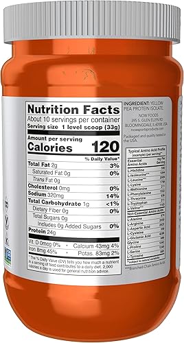Vista 11 de NOW Sports Nutrition, Proteína de guisante 0.85 oz, absorción rápida, polvo sin sabor, 2 libras
