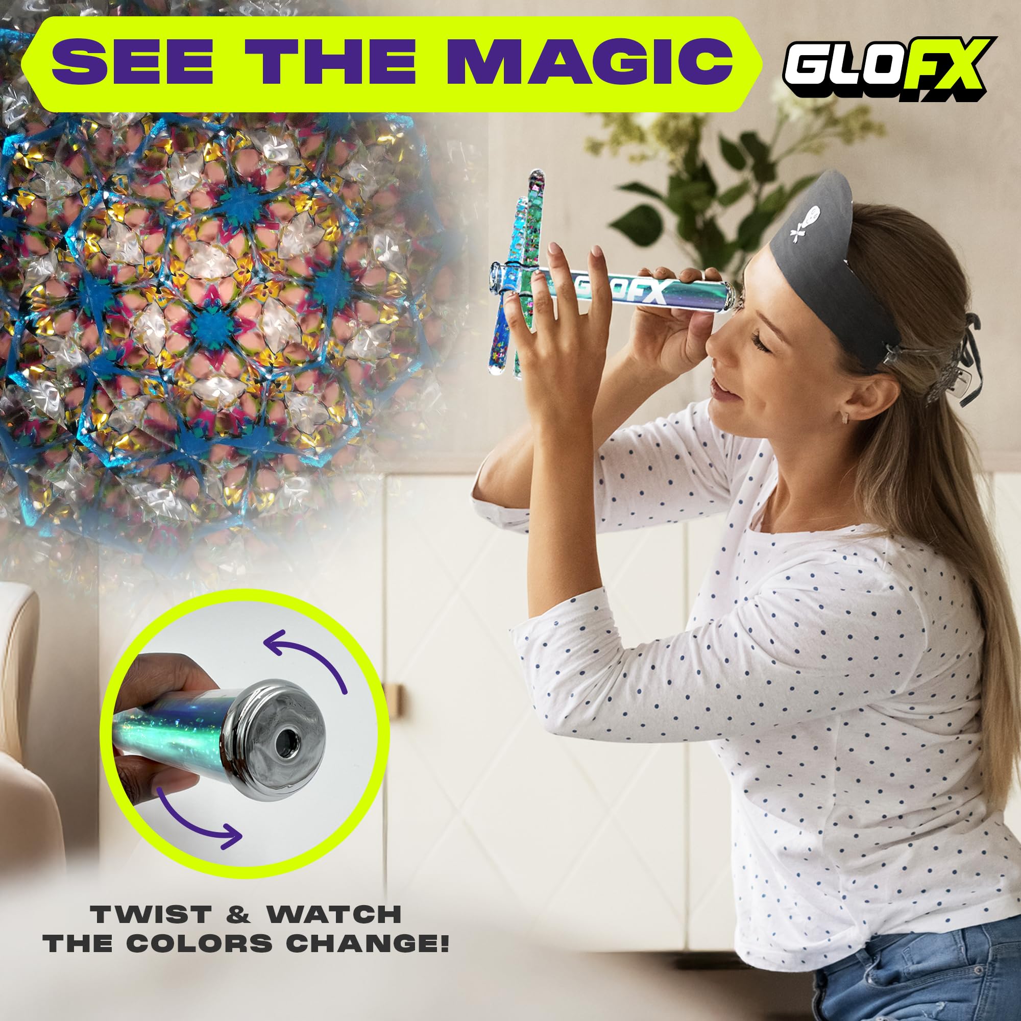 Amazon.com: GloFX Aurora Borealis Liquid X Kaleidoscope Tube Toy